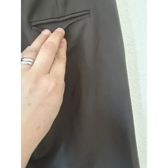 tahari womens pants green size 4 zipper on the side flat front - Picture 6 of 12